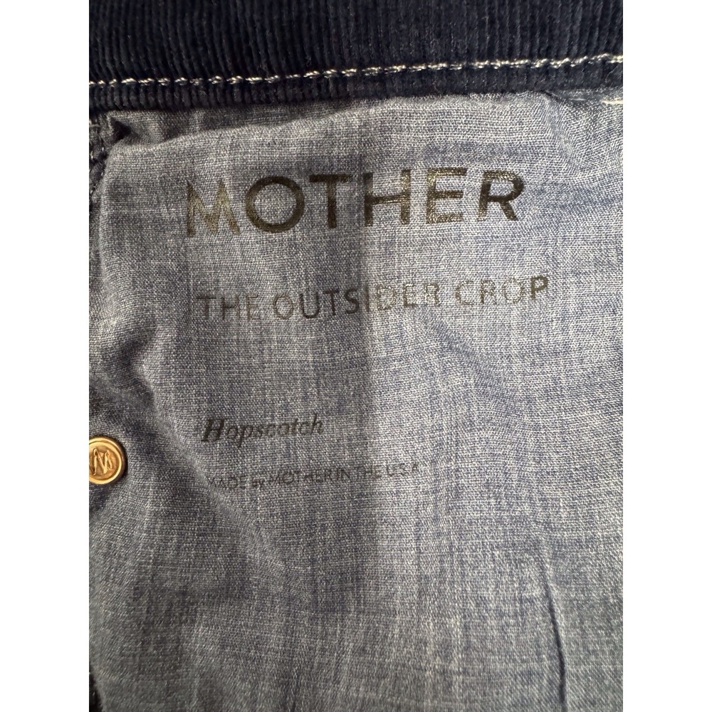Mother The Outsider Crop Hopscotch Blue Corduroy Womens Size 29 - Picture 4 of 7